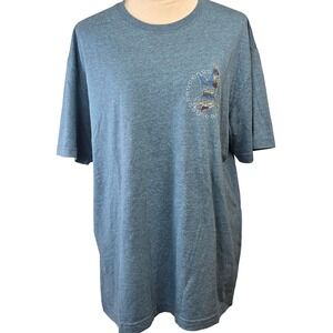 American Legends‎ Muscle Car Graphic Tee Blue Heather Eagle Stars Mens Medium